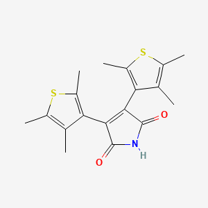 Chemical structure of 2,3-Bis(2,4,5-trimethyl-3-thienyl)maleimide
