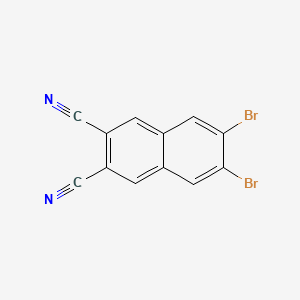 Chemical structure of 2,3-Dibromo-6,7-dicyanonaphthalene