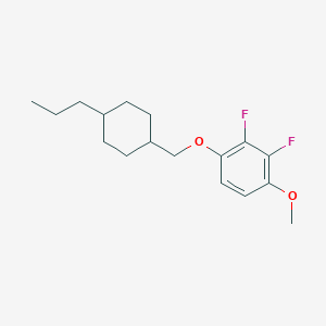 Chemical structure of 2,3-Difluoro-4-[(trans-4-propylcyclohexyl)methoxy]anisole
