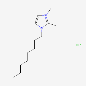 Chemical structure of 2,3-Dimethyl-1-octyl-1H-imidazol-3-ium chloride