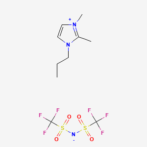 Chemical structure of 2,3-dimethyl-1-propyl-1H-imidazol-3-ium bis((trifluoromethyl)sulfonyl)amide