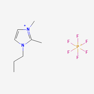 Chemical structure of 1-Propyl-2,3-dimethylimidazolium hexafluorophosphate