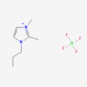 Chemical structure of 1-Propyl-2,3-dimethylimidazolium tetrafluoroborate
