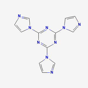 Chemical structure of 2,4,6-Tri(1H-imidazol-1-yl)-1,3,5-triazine