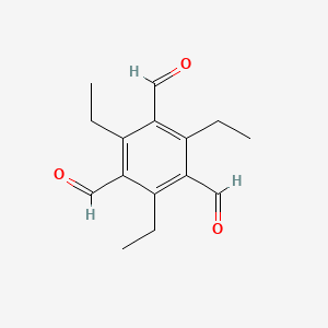 Chemical structure of 2,4,6-Triethylbenzene-1,3,5-tricarbaldehyde
