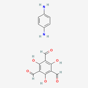 Chemical structure of 1,3,5-Triformylphloroglucinol-p-phenylenediamine copolymer