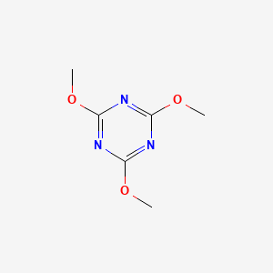 Chemical structure of 2,4,6-trimethoxy-1,3,5-triazine