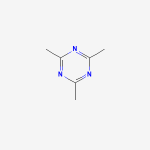 Chemical structure of 2,4,6-Trimethyl-1,3,5-triazine