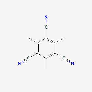 Chemical structure of 2,4,6-Trimethylbenzene-1,3,5-tricarbonitrile