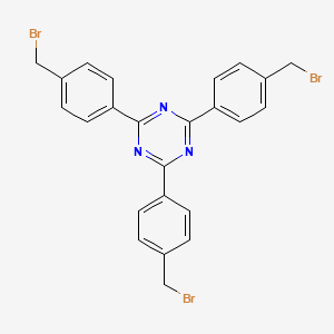 Chemical structure of 2,4,6-Tris(4-(bromomethyl)phenyl)-1,3,5-triazine