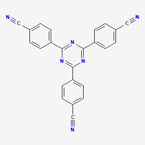 Chemical structure of 2,4,6-Tris(4-cyanophenyl)-1,3,5-triazine