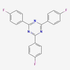 Chemical structure of 2,4,6-tris(4-fluorophenyl)-1,3,5-triazine
