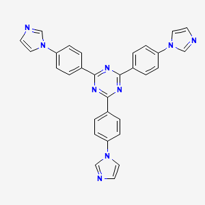 Chemical structure of 2,4,6-Tris[4-(1H-imidazol-1-yl)-phenyl]-1,3,5-triazine