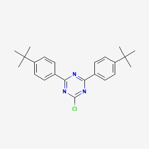 Chemical structure of 2,4-Bis(4-(tert-butyl)phenyl)-6-chloro-1,3,5-triazine