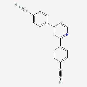 Chemical structure of 2,4-Bis(4-ethynylphenyl)pyridine