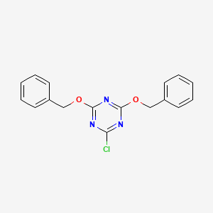 Chemical structure of 2,4-Bis(benzyloxy)-6-chloro-1,3,5-triazine