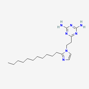Chemical structure of 2,4-Diamino-6-[2-(2-undecyl-1-imidazolyl)ethyl]-1,3,5-triazine