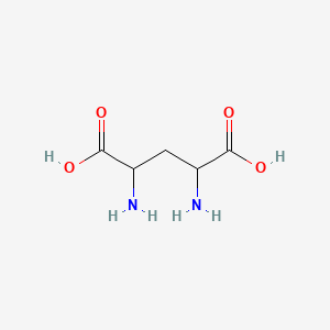 Chemical structure of 2,4-Diaminopentanedioic acid