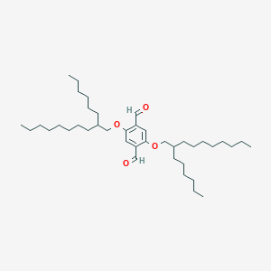 Chemical structure of 2,5-Bis((2-hexyldecyl)oxy)terephthalaldehyde