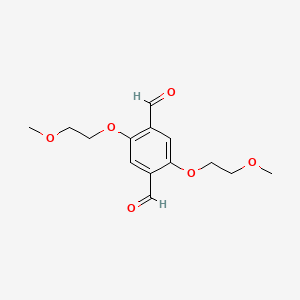 Chemical structure of 2,5-Bis(2-methoxyethoxy)terephthalaldehyde