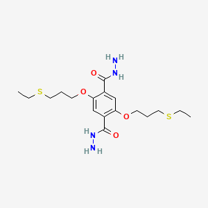 Chemical structure of 2,5-Bis(3-(ethylthio)propoxy)terephthalohydrazide