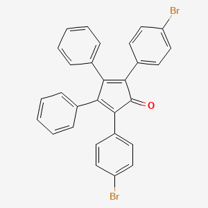 Chemical structure of 2,5-Bis(4-bromophenyl)-3,4-diphenylcyclopenta-2,4-dienone