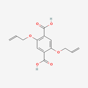 Chemical structure of 2,5-Bis(allyloxy)terephthalic acid