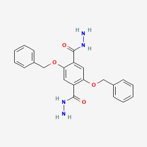 Chemical structure of 2,5-Bis(benzyloxy)terephthalohydrazide