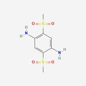 Chemical structure of 2,5-Bis(methylsulfonyl)benzene-1,4-diamine