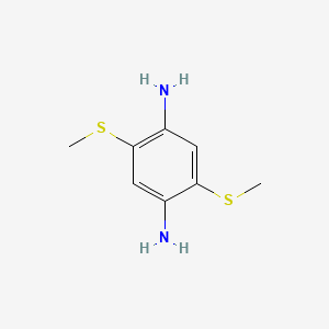 Chemical structure of 2,5-Bis(methylthio)benzene-1,4-diamine