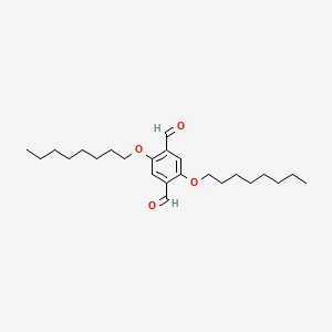 Chemical structure of 2,5-Bis(octyloxy)terephthalaldehyde