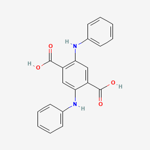 Chemical structure of 2,5-Dianilinoterephthalic acid