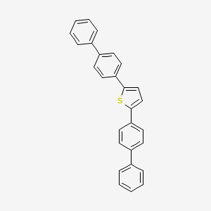 Chemical structure of 2,5-Bis(4-biphenylyl)thiophene