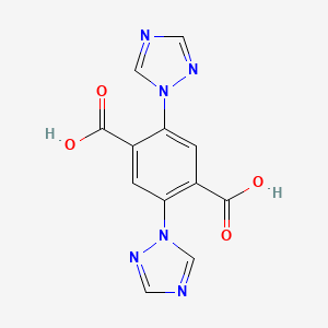 Chemical structure of 2,5-Di(1H-1,2,4-triazol-1-yl)terephthalic acid