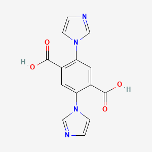 Chemical structure of 2,5-Di(1H-imidazol-1-yl)terephthalic acid