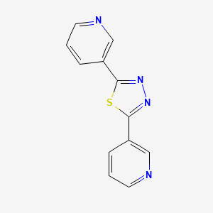 Chemical structure of 2,5-Di(pyridin-3-yl)-1,3,4-thiadiazole