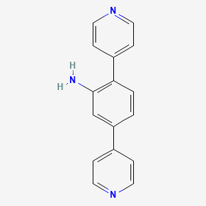 Chemical structure of 2,5-Di(pyridin-4-yl)aniline