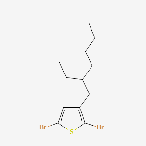 Chemical structure of 2,5-Dibromo-3-(2-ethylhexyl)thiophene