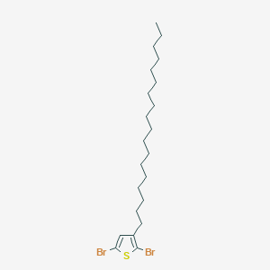 Chemical structure of 2,5-Dibromo-3-octadecylthiophene