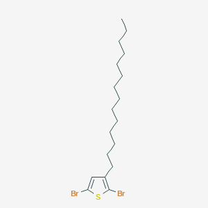 Chemical structure of 2,5-Dibromo-3-tetradecylthiophene