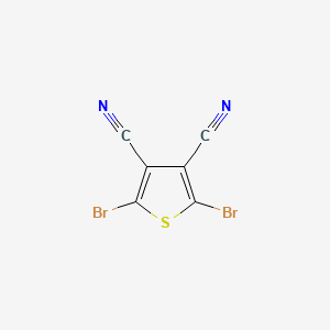 Chemical structure of 2,5-Dibromothiophene-3,4-dicarbonitrile