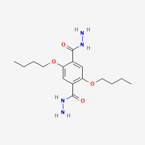 Chemical structure of 2,5-Dibutoxyterephthalohydrazide