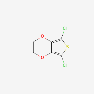 Chemical structure of 2,5-Dichloro-3,4-ethylenedioxythiophene