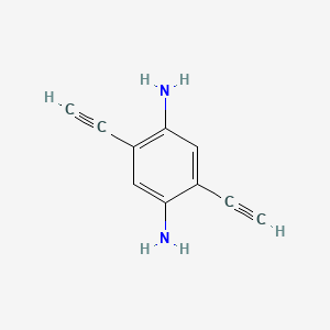 Chemical structure of 2,5-Diethynylbenzene-1,4-diamine