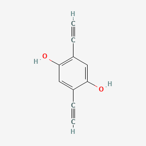 Chemical structure of 2,5-Diethynylbenzene-1,4-diol