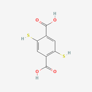 Chemical structure of 2,5-Dimercaptoterephthalic acid