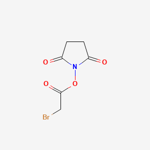 Chemical structure of N-succinimidyl bromoacetate