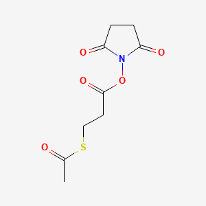 Chemical structure of 2,5-Dioxopyrrolidin-1-yl 3-(acetylthio)propanoate