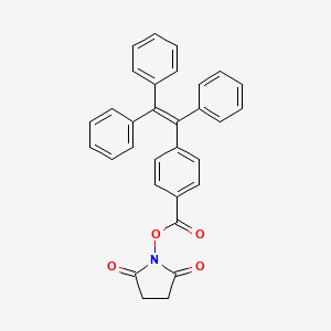 Chemical structure of 2,5-Dioxopyrrolidin-1-yl 4-(1,2,2-triphenylvinyl)benzoate