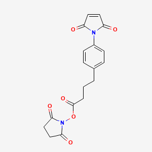 Chemical structure of Succinimidyl 4-(4-maleimidophenyl)butyrate